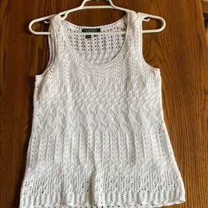 Ralph Lauren knit white tank top